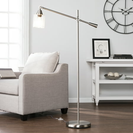 Southern Enterprises Edison Floor Lamp Contemporary Style Brushed Southern Enterprises Edison Floor Lamp Contemporary Style Brushed Nickel