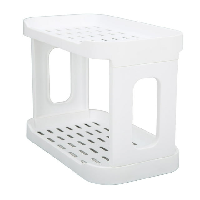 Double Layer Desktop Storage Rack,Double Layer Desktop Storage Double Layer Stationery Storage Rack Cosmetics Desktop Plastic Storage Rack Exquisite Design