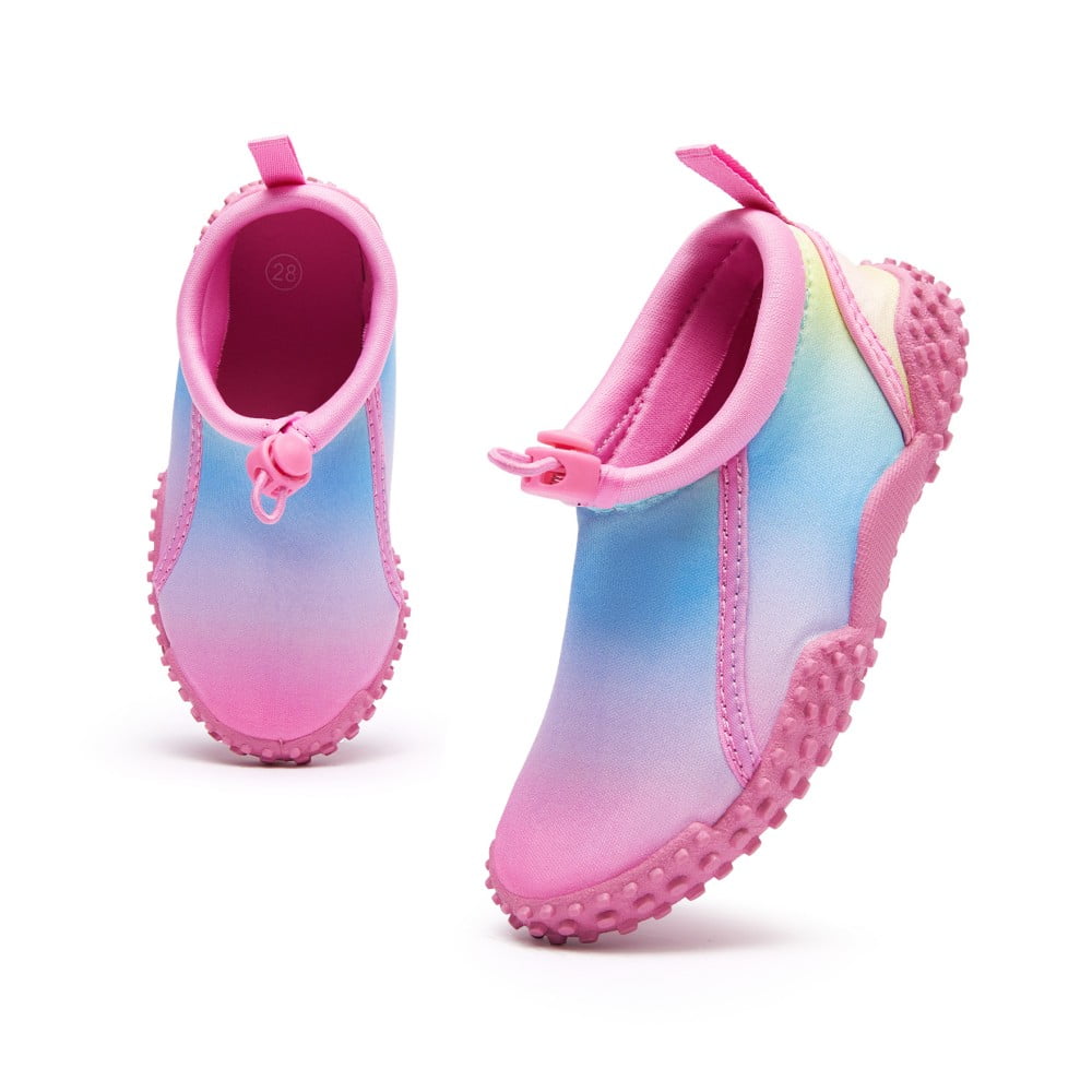 K KomForme Kids Beach Water Shoes Quick Dry Gradient Pink Aqua Socks