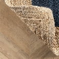 thumbnail image 5 of 5x7 Ft Navy Blue Jute Area Rug, Hand-Woven, Reversible, Farmhouse Boho Style, Durable & Pet-Friendly Rug for Living Room, Dining Room, and Bedroom, 5 of 5