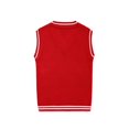 thumbnail image 7 of KPOPLK Fall Unisex Sweater Vest Boy and Girl Cable Knit Cotton Vest Kids Uniform Vest for Little Big Childrens Teenage Size 3-4 Years,Red, 7 of 7
