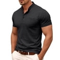 thumbnail image 2 of WERYOUNG Men's T-Shirts Summer Solid Color Short Sleeve V Neck Bodycon T Shirt Daily Wear Comfort Fit Tee Shirt Outdoor Training Trendy Versatile Top, 2 of 5