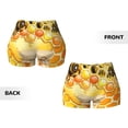 thumbnail image 4 of KLL Honey Bee Pattern Workout Shorts for Women Scrunch Short Gym Yoga Running Sport Active Exercise Fitness Shorts, 4 of 8
