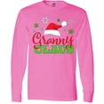thumbnail image 3 of Inktastic Granny Claus with Christmas Santa Hat and Snowflakes Long Sleeve T-Shirt, 3 of 5