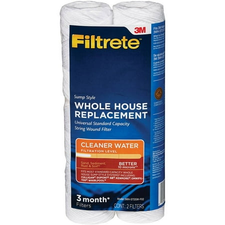 Filtrete Standard Capacity, String Wound Replacement Filter, Sump Style (sediment - better) - 2 pack