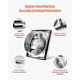 thumbnail image 4 of VEVOR 6 inch Wall Vent Cover, Louvered Square AC Vent Gable Cover, Premium Stainless Steel & with Noise Reducing Rubber Gasket, for House,Bathroom,Garage,Kitchen,Basement (1 Pack, Silver), 4 of 9