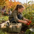 thumbnail image 5 of Eespoir Large Capacity Gardening Tool Bag, with Multiple Pockets Tote Organizer, for Shears, Gloves, Planting Tools, for Garden, Work, Sturdy Fabric, Easy Carry, 5 of 6