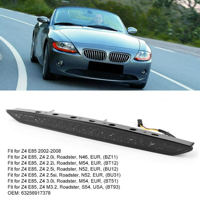 Fugacal LED Brake Rear Tail Light,ABS High Mount Stop Lamp Fit For Z4 E85 2002-2008,63256917378