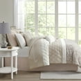 thumbnail image 6 of 8 Pieces Comforter Set, Oversized Quilt Set for All Seasons, 1 Comforter, 2 Shams, 1 Bedskirt, 2 Decorative Pillows, 2 Euro Shams, Blush, 6 of 8