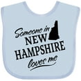 thumbnail image 3 of Inktastic Someone in New Hampshire Loves Me Boys or Girls Baby Bib, 3 of 4