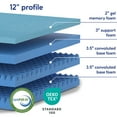 thumbnail image 3 of Vibe Gel Memory Foam 12-Inch Mattress | CertiPUR-US Certified | Bed-in-a-Box, Twin, White, 3 of 8