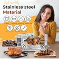 Stainless Steel Rotating Grill 2025 New Chicken Wing Basket Automatic Wind up 360 Rotisserie BBQ
