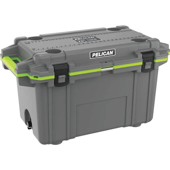 Pelican 70 qt Hard Sided Thermocooler, Gray and Green