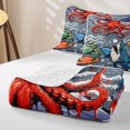 thumbnail image 4 of Erosebridal Cartoon Shark Animal Twin Quilt Set for Boys Men, Graffiti Surf Print Twin Coverlet Set, 2pcs, 4 of 7