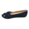 thumbnail image 2 of Victoria K Women's Round Gold Studs Denim Ballerina Flats, 2 of 5