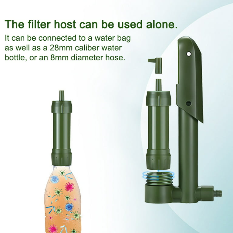 Suzicca Water Filter Straw 3-Stage Filtration Portable Gear for Drinking  Camping Hiking and Emergency Preparedness 