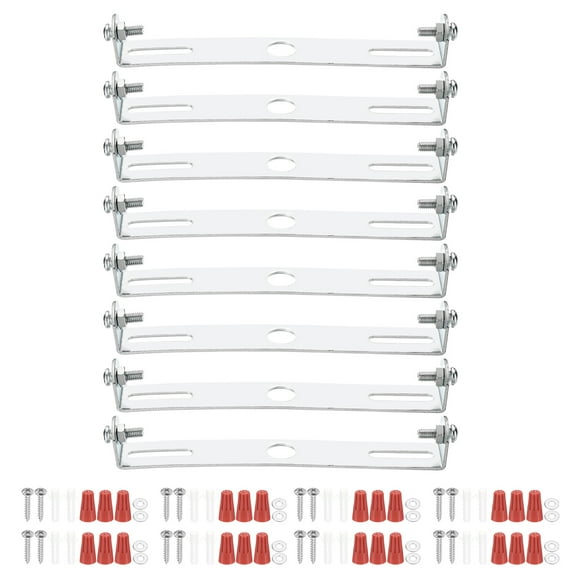 Uxcell 120mm (4.72") Universal Light Fixture Mounting Bracket Kit, Light Crossbar Round Ceiling Plate with Screw 8 Set
