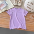 thumbnail image 5 of PEASKJP Toddler Girls Short Sleeve Shirts Girls Tops Short Sleeve Girls T Shirt Graphic Casual Fashion Tee Shirts T Shirt Halloween Shirts (Purple,7-8 Years), 5 of 7
