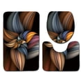 thumbnail image 1 of ABPHQTO Hermosas flores Juego de alfombras de baño de 3 piezas Alfombra de baño Alfombra de contorno y tapa de inodoro ABPHQTO  Cont-CHAPPLE-21056, 1 of 2