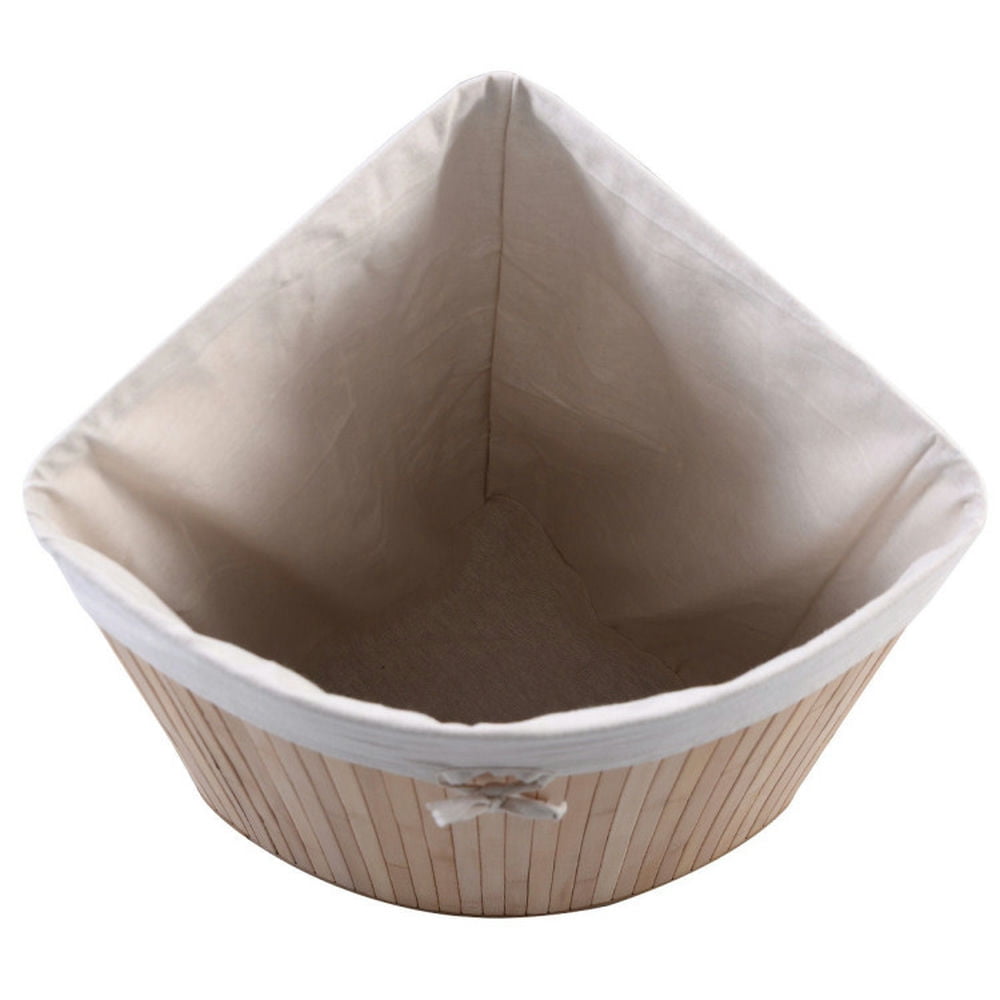 Finihen Laundry Hamper, Laundry Basket, Corner Bamboo Hamper Laundry Basket, for Bathroom, laundry Room, Natural Finihen Laundry Hamper, Laundry Basket, Corner Bamboo Hamper Laundry Basket, for Bathroom, laundry Room, Natural