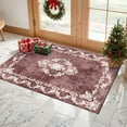 thumbnail image 4 of 2x3 Entryway Rug Bathroom Rugs for Front Door Bedroom Kitchen, Washable Vintage Print Carpet, Floor Mat with Non Slip Backing, 4 of 8