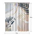 thumbnail image 5 of Blue Boho Abstract and Plant Pattern Shower Curtain 72"x84" ,Bathroom Decorative Shower Curtains Set with 12 Hooks,Modern Waterproof Washable Shower Curtain, 5 of 6