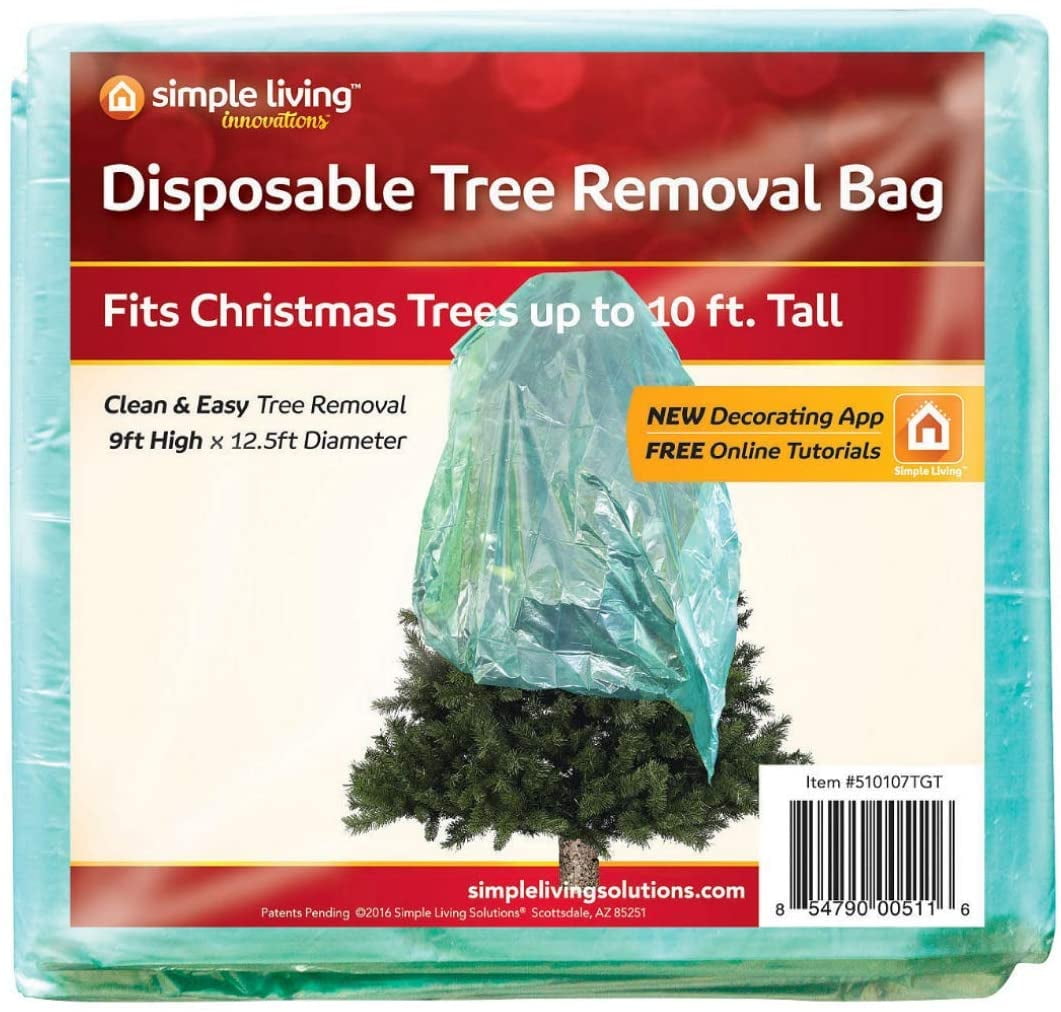Christmas Tree Removal Bags Fits Up to 10 ft Tall Plastic Disposable