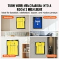 thumbnail image 6 of VEVOR Jersey Display Frame Case, 24 x 32 x 1.5 in, Large Lockable Sport Jersey Shadow Box with 98% UV Protection PC Glass and Hangers, for Baseball Basketball Football Hockey Shirt, Black, 6 of 9