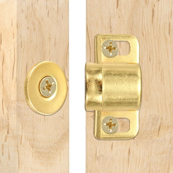 Magnetic Cabinet Door Catch [4pcs] - Magnets for Closure Use in Kitchen and Bathroom - [Gold - 1.4 IN]