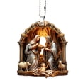 thumbnail image 2 of ¡Ahorro Inmediato!, Adornos de Natividad Sublimación Decoración navideña única Diseño de Cristo Niño María Regalo Decoración para árbol de Navidad Akmoler, 2 of 6