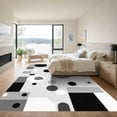 thumbnail image 3 of ODIKA 2'x3' Machine Washable Non-Slip Area Rug, Geometric Gray High Traffic Rug, Gray, 1053167, 3 of 7