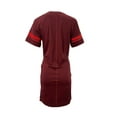 thumbnail image 4 of SCOTCH & SODA Women's Belted Short Sleeve Dress, Bordo, Small, 4 of 4