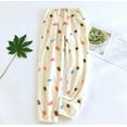 thumbnail image 2 of HUJlwoi Womens Fleece Flannel Pajama Pants Fluffy Warm Winter Cinch Bottom Print Loungewear Fuzzy Cozy Sleep Pants with Pockets, 2 of 3