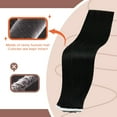 thumbnail image 2 of wqlpp-Tape in Hair Extensions Real Human Hair 10PCS Invisible Hair Extensions Tape in Remy Straight Hair Extensions for Women Jet Black 12inch, 2 of 4