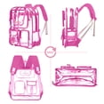 thumbnail image 6 of SANMADROLA Clear Backpack Heavy Duty Transparent Bookbag Teen Girlish Cute Bag Large Capacity See Through Backpacks Stadium Approved Daypack for Middle School College Sport/Travel, 6 of 8