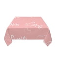 thumbnail image 3 of YFYANG Square Polyester Table Cloth, 60" x 60" Reusable Table Cover Kitchen Dining Room Pink Love Doodle Decorative Tablecloths for Tables of 2-4 People, 3 of 8