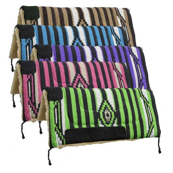 32" x 32" Acrylic Top Saddle Pad w/ Fleece Bottom (Blue)