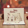 thumbnail image 1 of 10 tarjetas de felicitación de Navidad ahuecadas creativas tridimensionales Tarjetas de felicitación de Año Nuevo Castillo de Navidad, 1 of 5