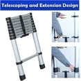Telescopic Ladder Folding Ladder with 2 Detachable Hooks, Weight 36lbs