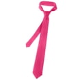 thumbnail image 2 of Toptie Solid Neck Ties, Multiful Color Formal Necktie, Cancer Awareness Color-FUCHSIAPINK, 2 of 3