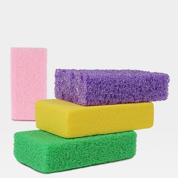 Uonlytech 4pcs Fomiyes Foot File Tool for Effective Dead Skin Exfoliation in Bright Yellow Color