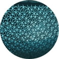 thumbnail image 1 of Ahgly Company Tapis Rond Lavable en Machine Intérieur Transitionnel Vert Sarcelle Profond, 6 Pieds Rond, 1 of 7