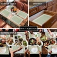 thumbnail image 6 of Placemats Set of 4, Sage Green Linen Key Design Placemats Set of 4, Geometric Back Pattern Tablemats Placemat Table Decoration for Kitchen Table Dinner Party Home Decor Indoor Outdoor 13x19 Inch, 6 of 8