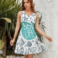 thumbnail image 7 of Seashells, Summer, Holidays Women's Tank Dress V Neck Sleeveless Summer Sundress, 7 of 7