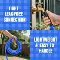 thumbnail image 6 of Heavy Duty Garden Hose 50 ft, Non-Expanding Flexible Water Hose, Kink Resistant Lightweight Hybrid Hose, Leakproof Hose Male to Female Fittings, 6 of 7