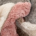 thumbnail image 4 of Well Woven Walker Grey & Blush Pink Triangle Boxes Thick Soft Plush 3D Textured Shag Area Rug 8x10 (7'10" x 9'10"), 4 of 8