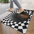 thumbnail image 3 of Festive 3D Illusion Funny Prank Pattern Kitchen Mat Halloween Door Mats Indoor Ghost Plaid Floor Mat Kitchen Rug Buffer Anti-Slip Scraping Sand Absorb Sewer Clown Kitchen Mat Witch Doormat 30" X 17", 3 of 6