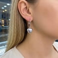 thumbnail image 4 of Heart Dangle Earrings for Women,Silver Dangle Leverback Earrings Hypoallergenic Love Heart Dangle Drop Earrings for Jewelry Gifts, 4 of 6