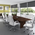 thumbnail image 6 of BBF 120"W Boat Shaped Engineered Wood Conference Table in Black Walnut, 6 of 6