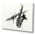 thumbnail image 2 of Designart "Sleek Black Clarinet Curves I" Music Canvas Art Print, 2 of 7
